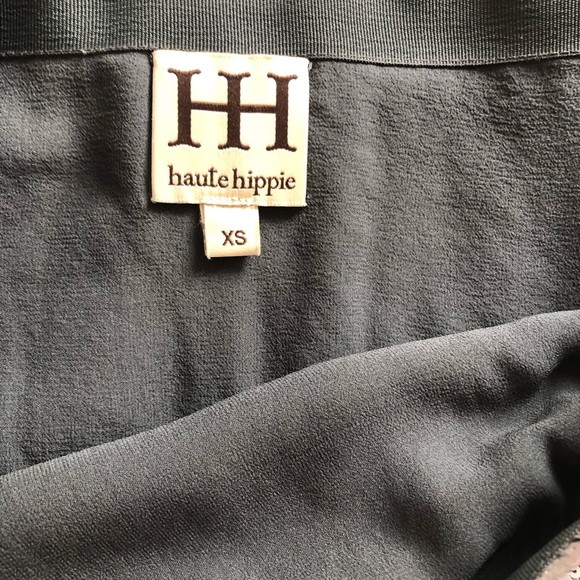 Haute Hippie XS sequinned gunmetal grey mini skirt - Picture 2 of 3